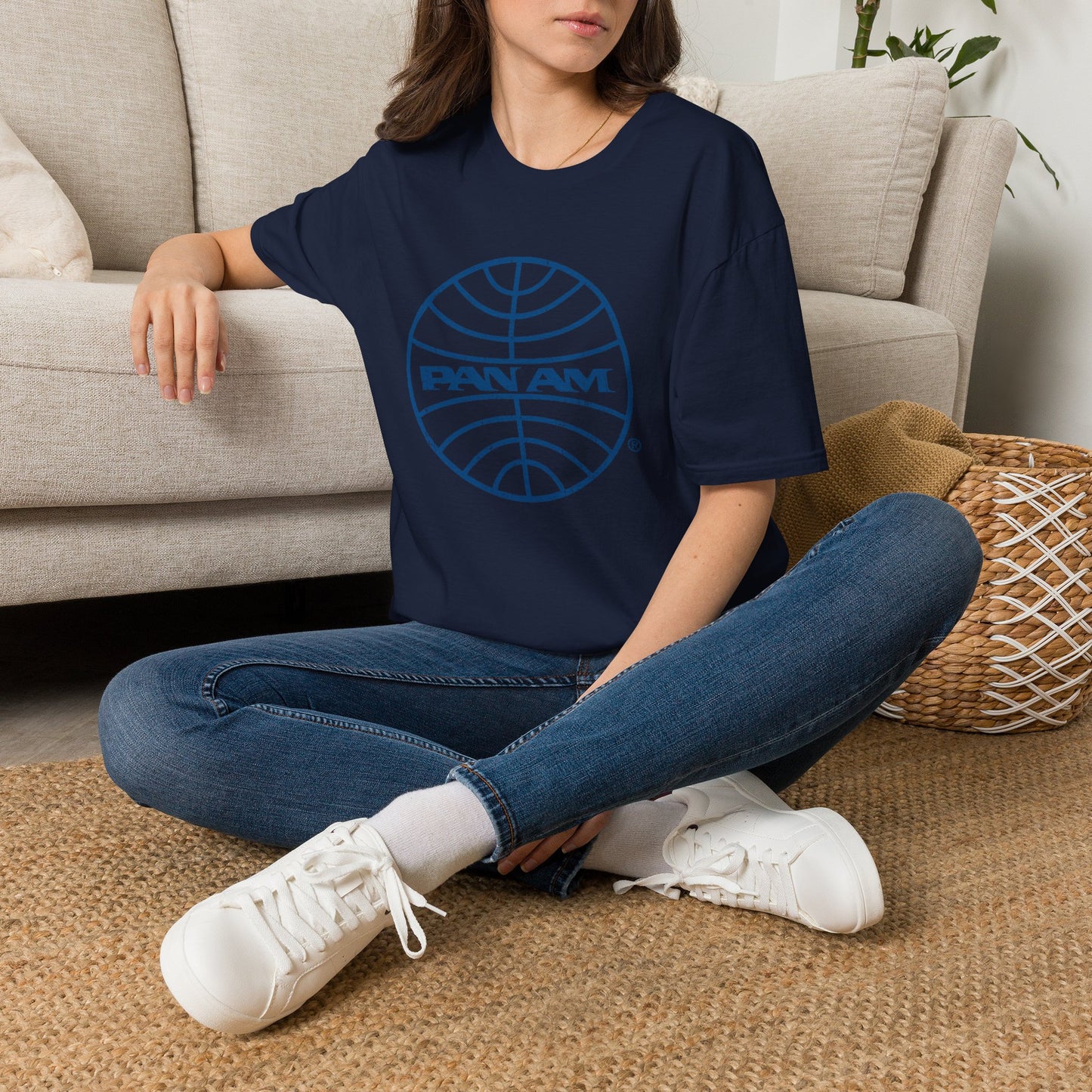 Pan Am Retro Logo T-Shirt — Vintage Airline Travel Tee