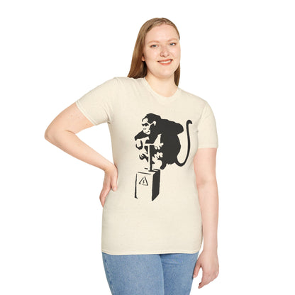 Banksy-Style Monkey On Bomb T-Shirt — Street Art Graphic Tee