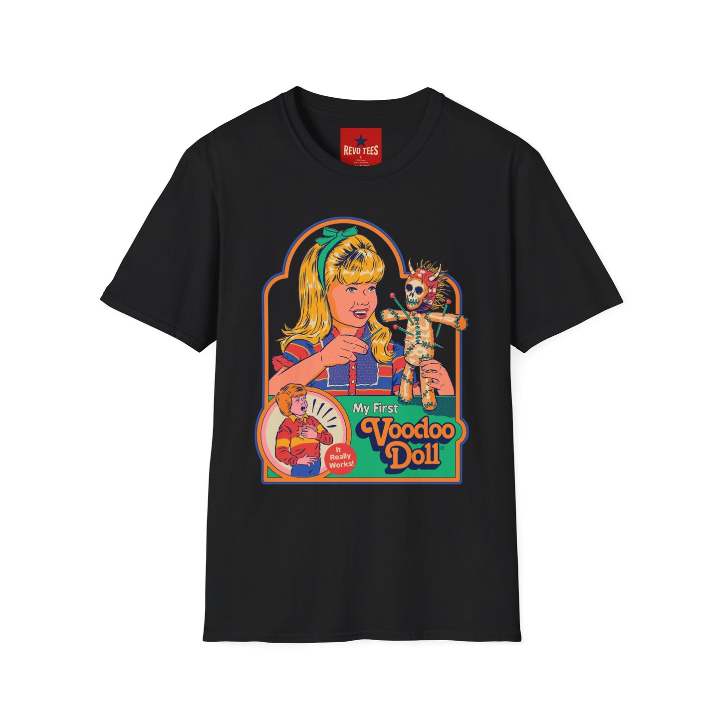 Voodoo Doll Retro Graphic T-Shirt — Vintage Doll Horror Tee