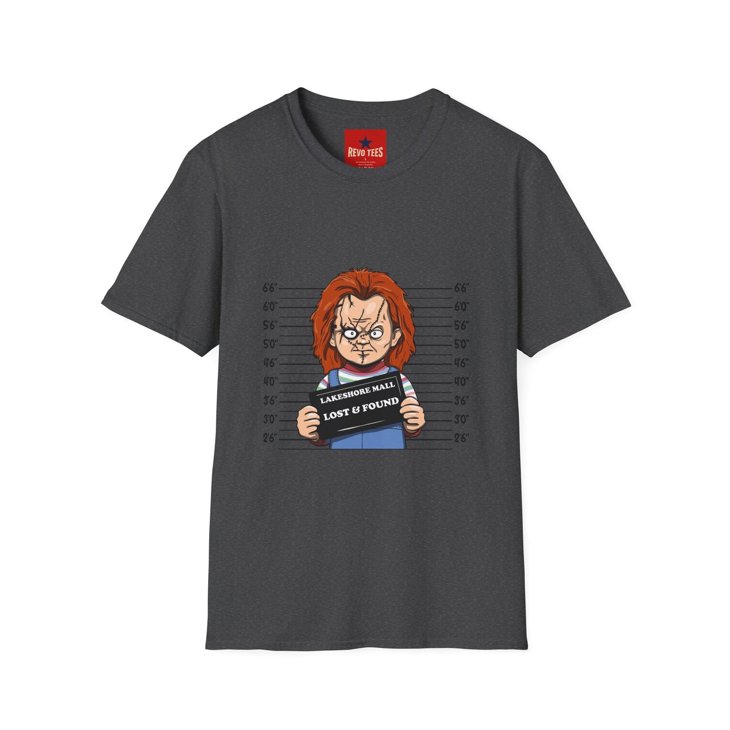 Chucky Mugshot Graphic T-Shirt — Horror Movie Villain Tee