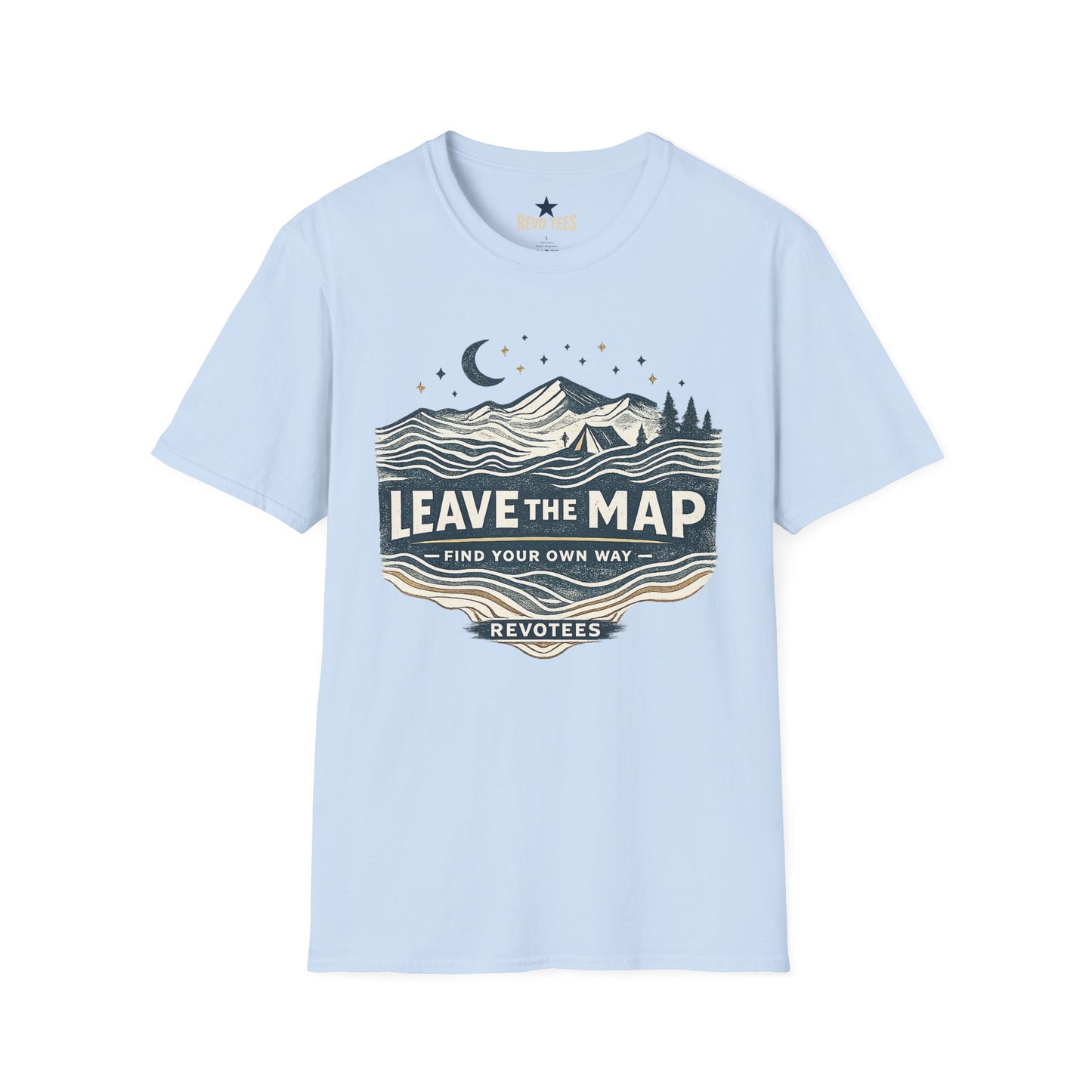 REVOTEES Leave the Map Graphic T-Shirt — Adventure Mountains Outdoor Tee