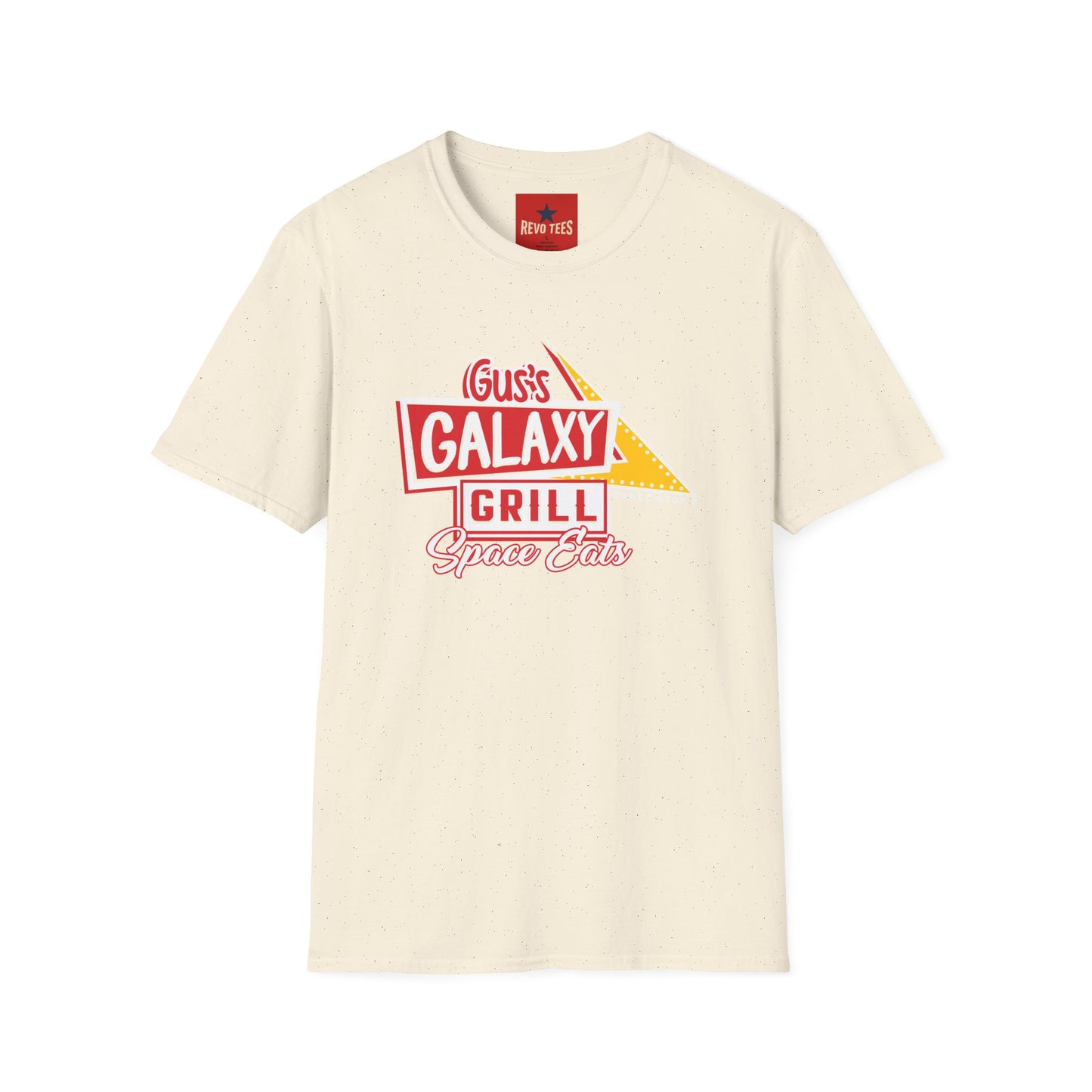 Galaxy Grill T‑Shirt – "Gus's Galaxy Grill: Space Eats" Retro Diner Tee
