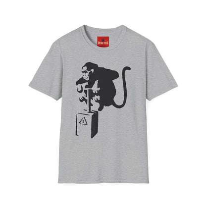 Banksy-Style Monkey On Bomb T-Shirt — Street Art Graphic Tee