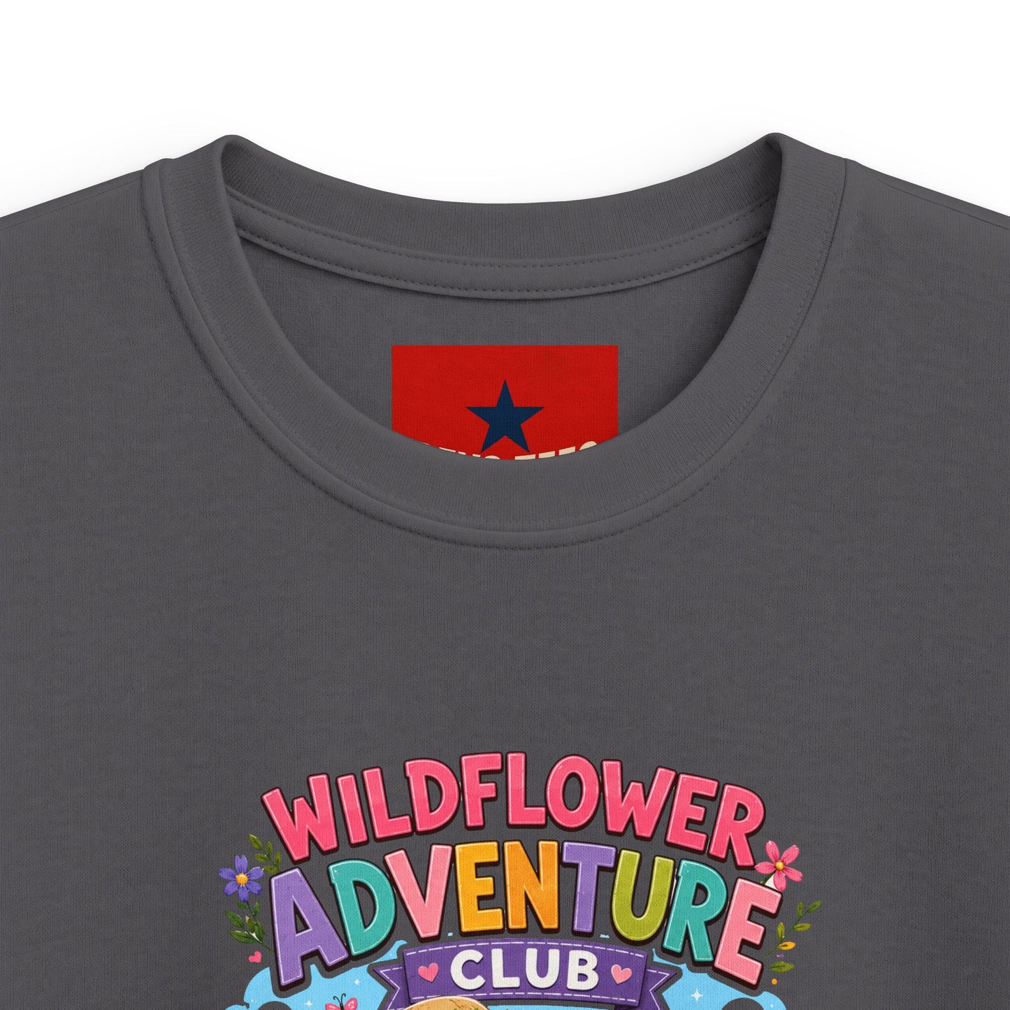 Kids Tee — "Wildflower Adventure Club" Cute Forest Animals Graphic