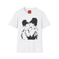 Banksy - Kissing Policemen Graphic T‑Shirt — Vintage Stencil Couple Print