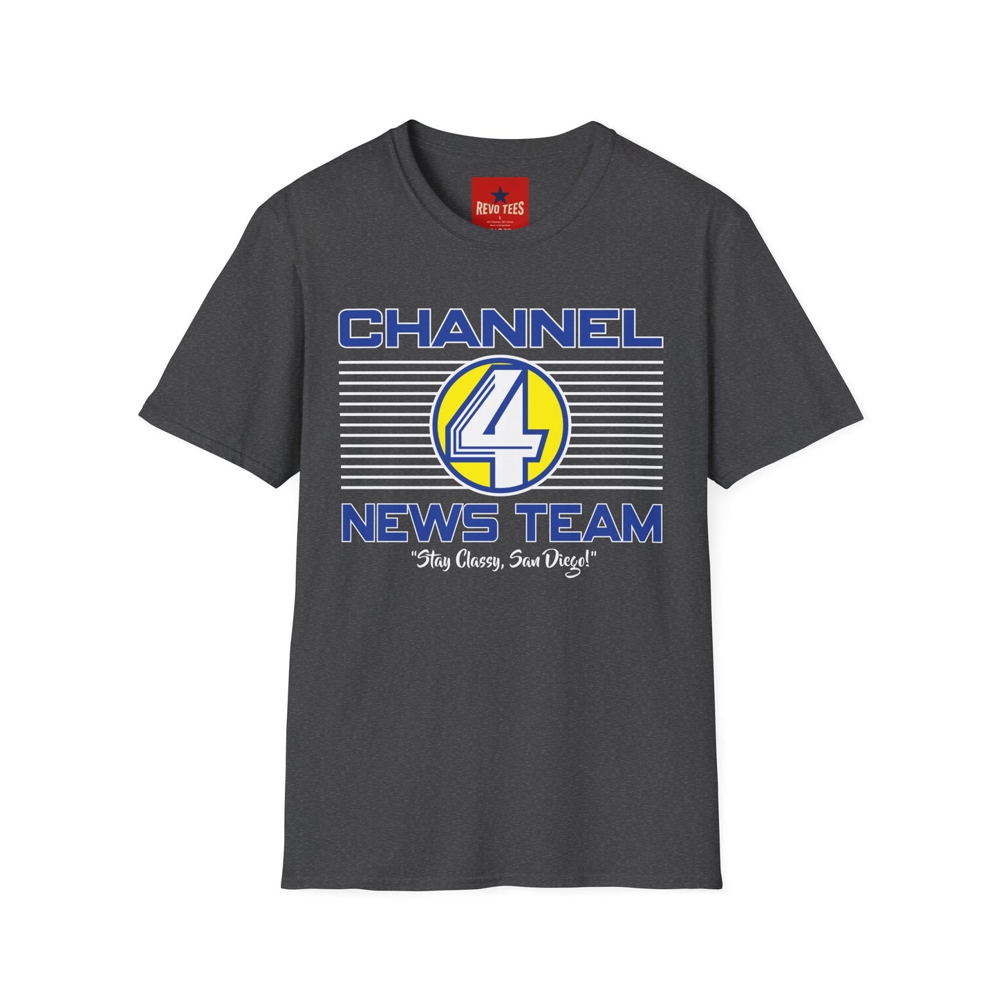 Channel 4 News Team T-Shirt — Retro Broadcast Graphic Tee