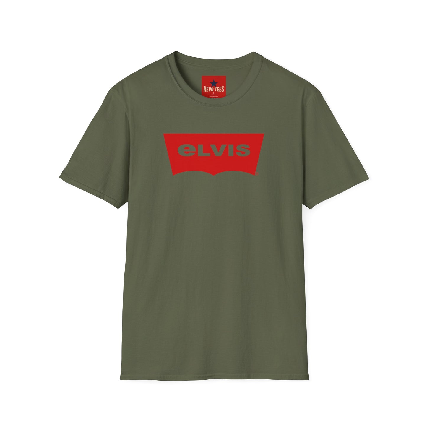 Elvis Logo T-Shirt — Retro Red Graphic Tee for Music Fans