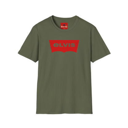 Elvis Logo T-Shirt — Retro Red Graphic Tee for Music Fans