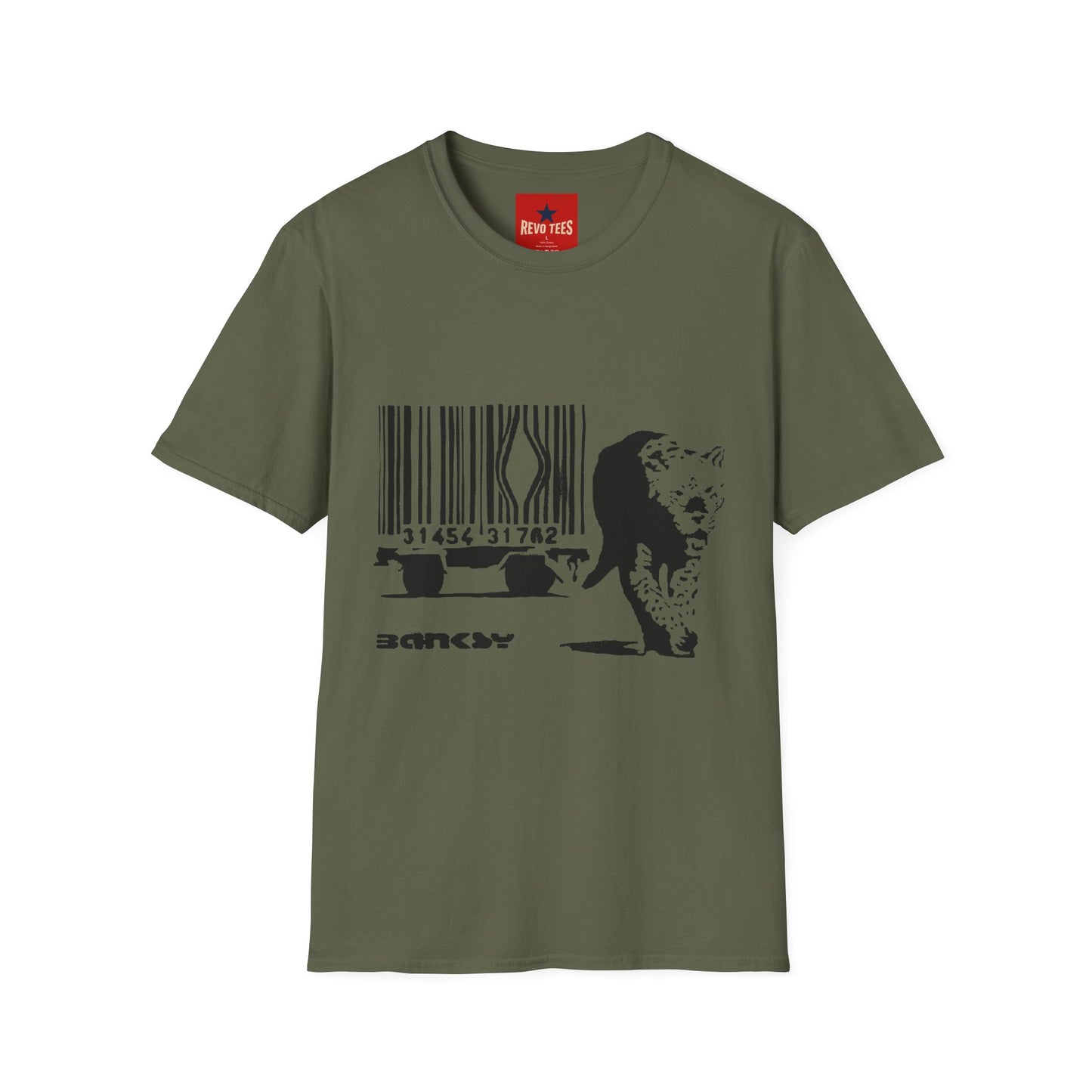 Barcode Cow Graphic T‑Shirt — Animal Rights / Eco Protest Tee