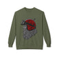 Santa the Bearded Rider  – Red Helmet Moto Crewneck Sweatshirt