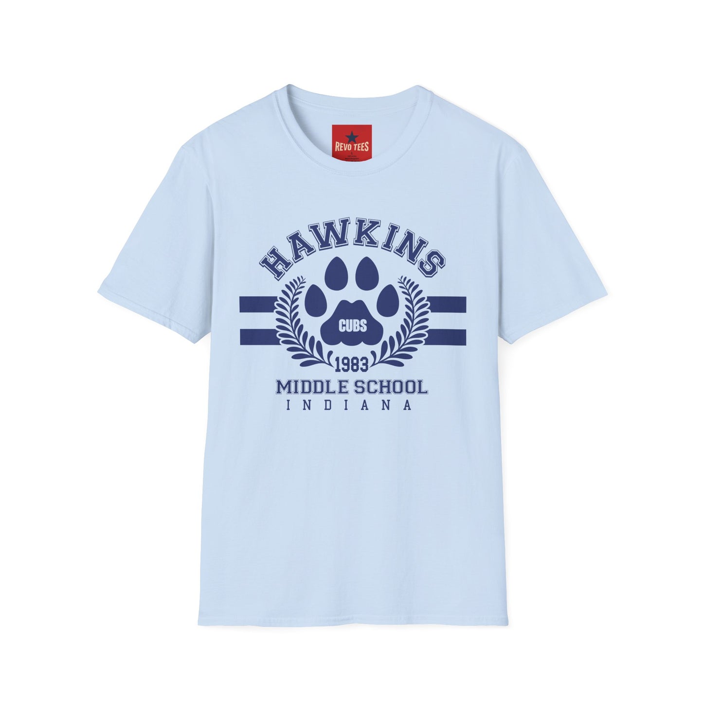 Hawkins Cubs Paw Graphic T-Shirt — Vintage Middle School Spirit Tee