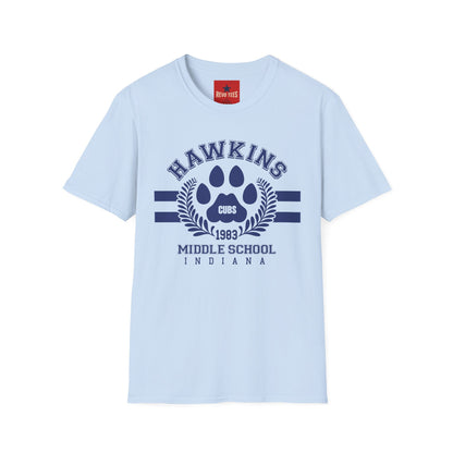 Hawkins Cubs Paw Graphic T-Shirt — Vintage Middle School Spirit Tee