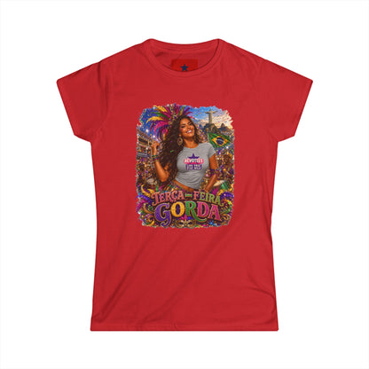 Rio Carnival Festival Tee — Women's White Crewneck