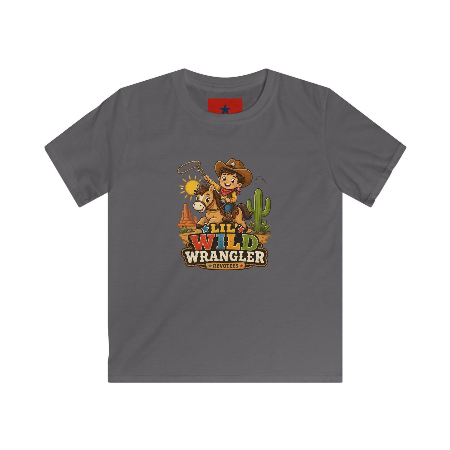 Kids Tee — "Lil' Wild Wrangler" Cute Cowboy Kid Graphic Shirt