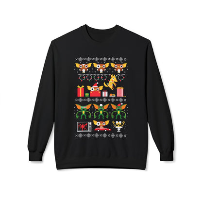 Gremlin and Mogwai Christmas Movie Ugly Sweater Crewneck Sweatshirt