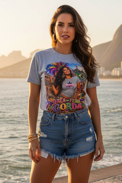 Festival Collection: Rio Carnival Festival Tee — Women's White Crewneck