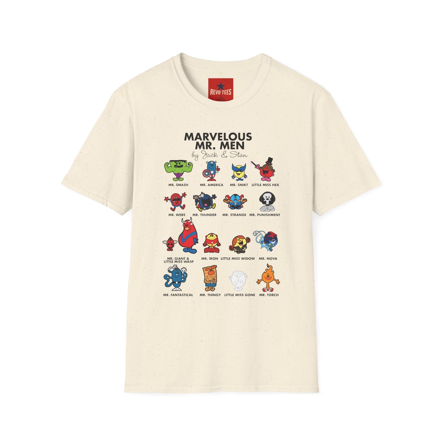 Marvelous Mr. Men Superhero T-Shirt — Funny Comic Character Tee
