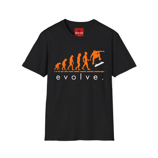 Skateboard Evolution T-Shirt — "Evolve" Graphic Tee for Skateboarders