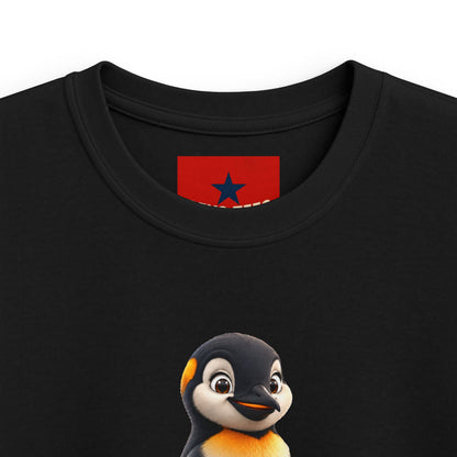 Kids Tee — Cute Pebble Penguin “REVOTEES” Colorful Logo