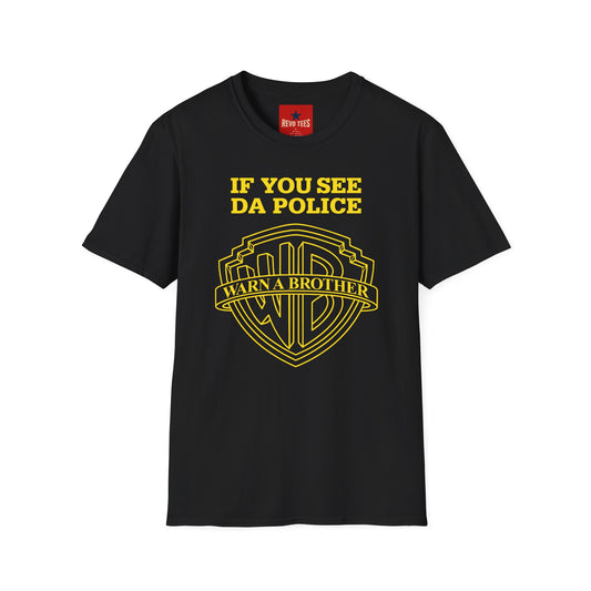 Revotees If You See Da Police Retro Shield Hip Hop T-Shirt