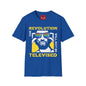 Revolution Is Televised T-Shirt — Retro Rainbow Sunglasses Protest Tee