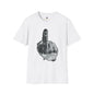 Revotees Graphic Grayscale Middle Finger Design T-Shirt - alternate view 3