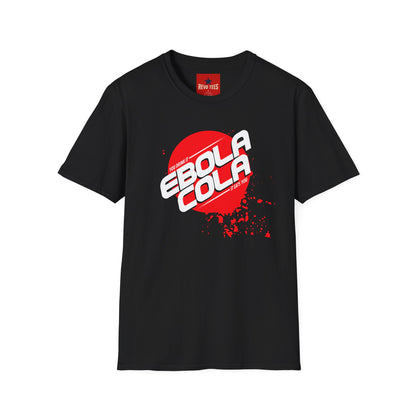 Ebola Cola Graphic T-Shirt – Retro Logo & Distressed Splash Design