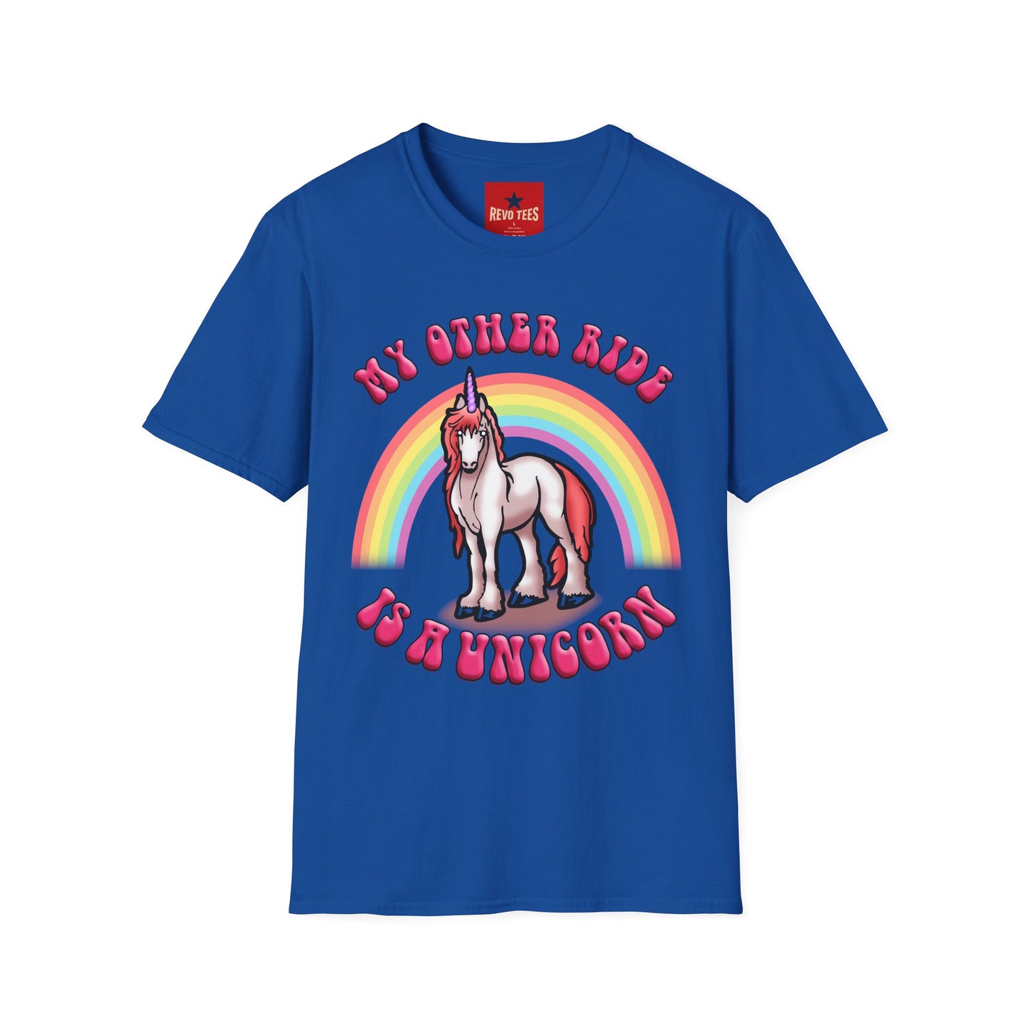 Unicorn Rainbow T‑Shirt — “My Other Ride Is A Unicorn” Retro Graphic Tee