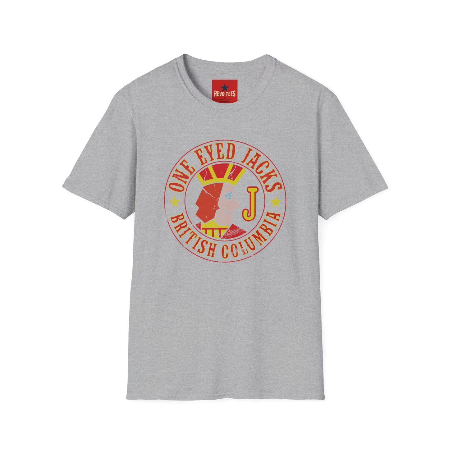 One Eyed Jacks British Columbia T-Shirt — Retro Casino Logo Tee