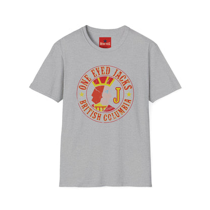 One Eyed Jacks British Columbia T-Shirt — Retro Casino Logo Tee