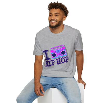 Hip Hop Boombox T-Shirt — "I  Hip Hop" Retro Music Tee