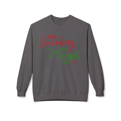 "You Scumbag, You Maggot" Festive Fairy Tale of New York Script Crewneck Sweatshirt