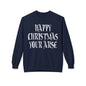 Funny Christmas Crewneck Sweatshirt — "Happy Christmas Your Arse" Holiday Sweater