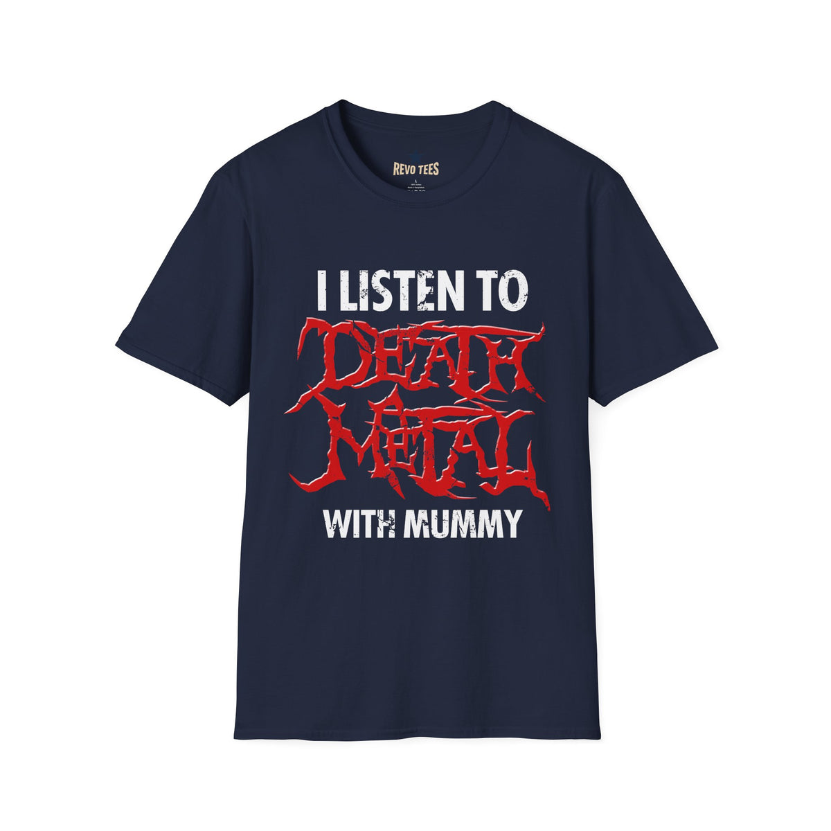 Revotees I Listen to Death Metal Funny Goth Metal Music T-Shirt - alternate view 8