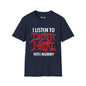 Revotees I Listen to Death Metal Funny Goth Metal Music T-Shirt - alternate view 8