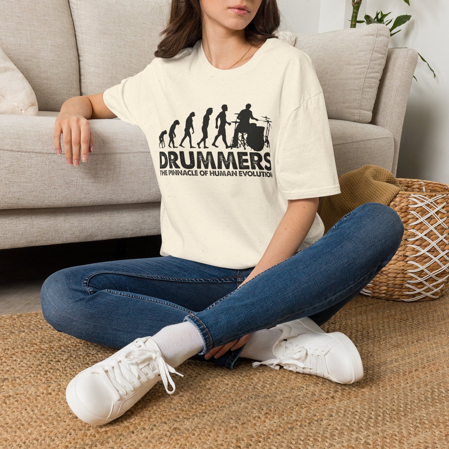Evolution of Drummers - Unisex Softstyle T-Shirt