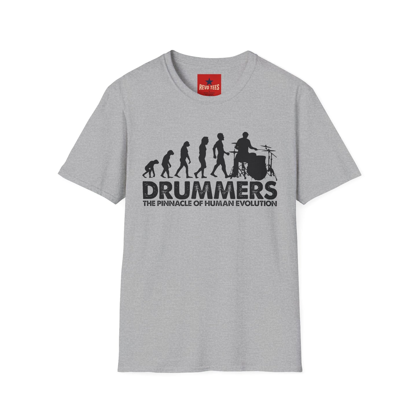 Evolution of Drummers - Unisex Softstyle T-Shirt