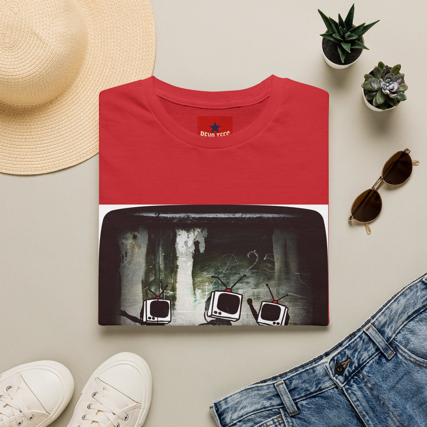 Banksy TV Head Graphic T-Shirt