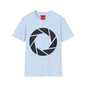 Camera Aperture Logo T-Shirt — Minimal Photographer Tee