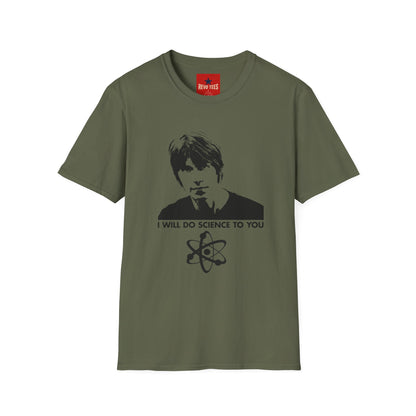I Will Do Science To You T-Shirt — Retro Scientist Portrait Tee