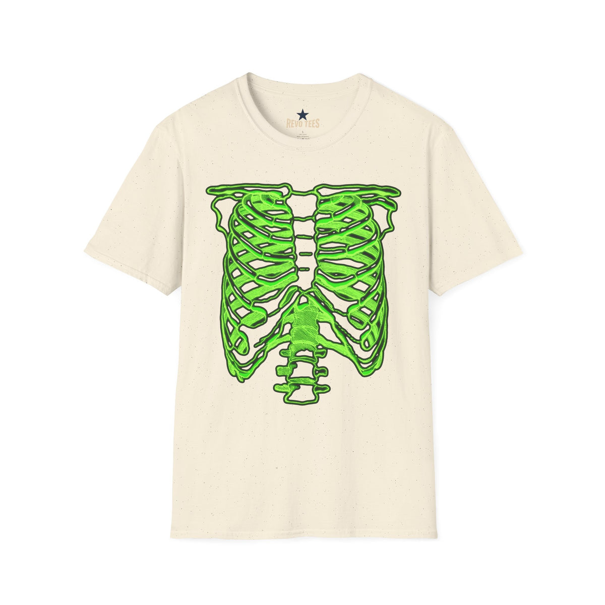 Revotees Neon Green Rib Cage Graphic T-Shirt - alternate view 5