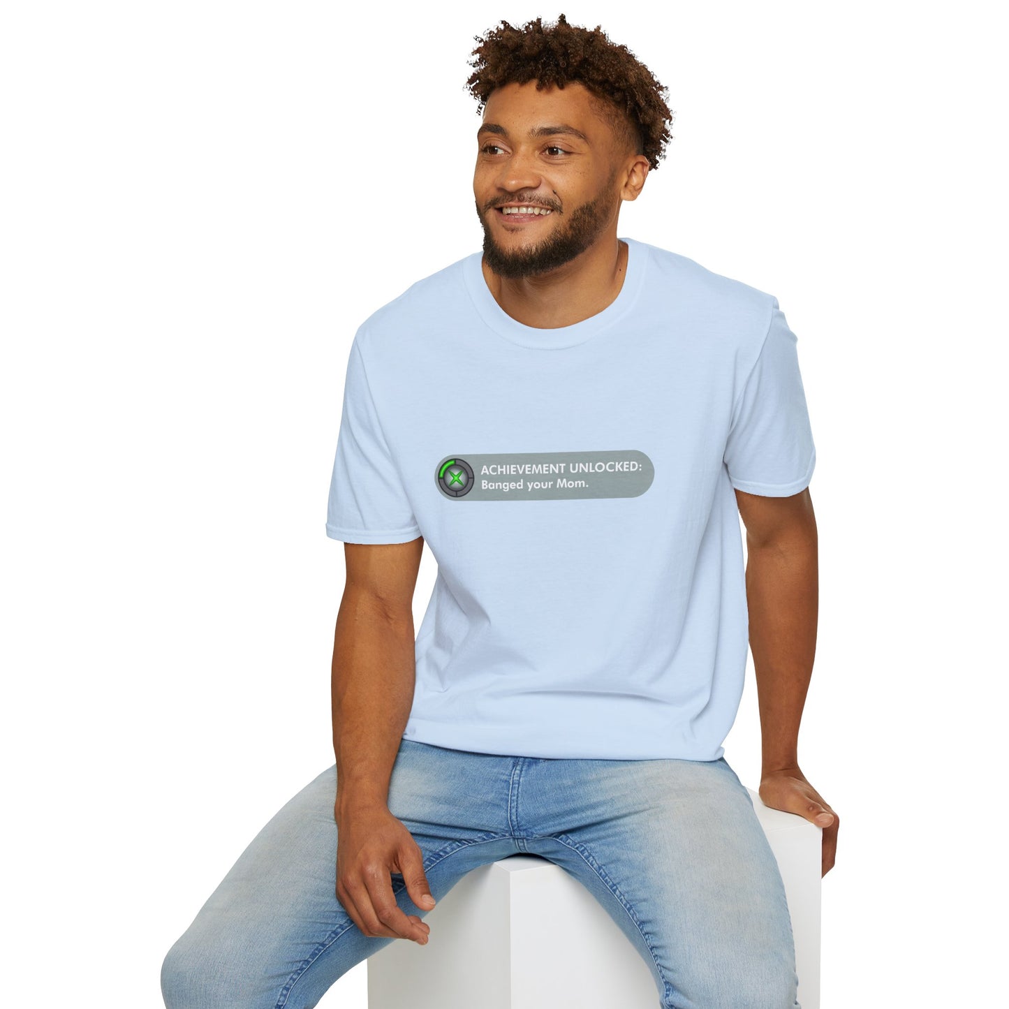 T-Shirt — "Achievement Unlocked: Banged Your Mom" Gamer Humor Tee