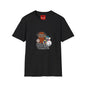 Cute Plush Creature T-Shirt — “Shoulder You Ever Need Us” Cartoon Group Tee
