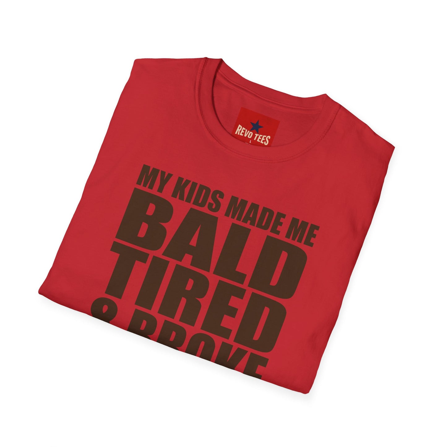 Bald, Tired & Broke T-Shirt — Funny Mom/Dad Parenting Tee