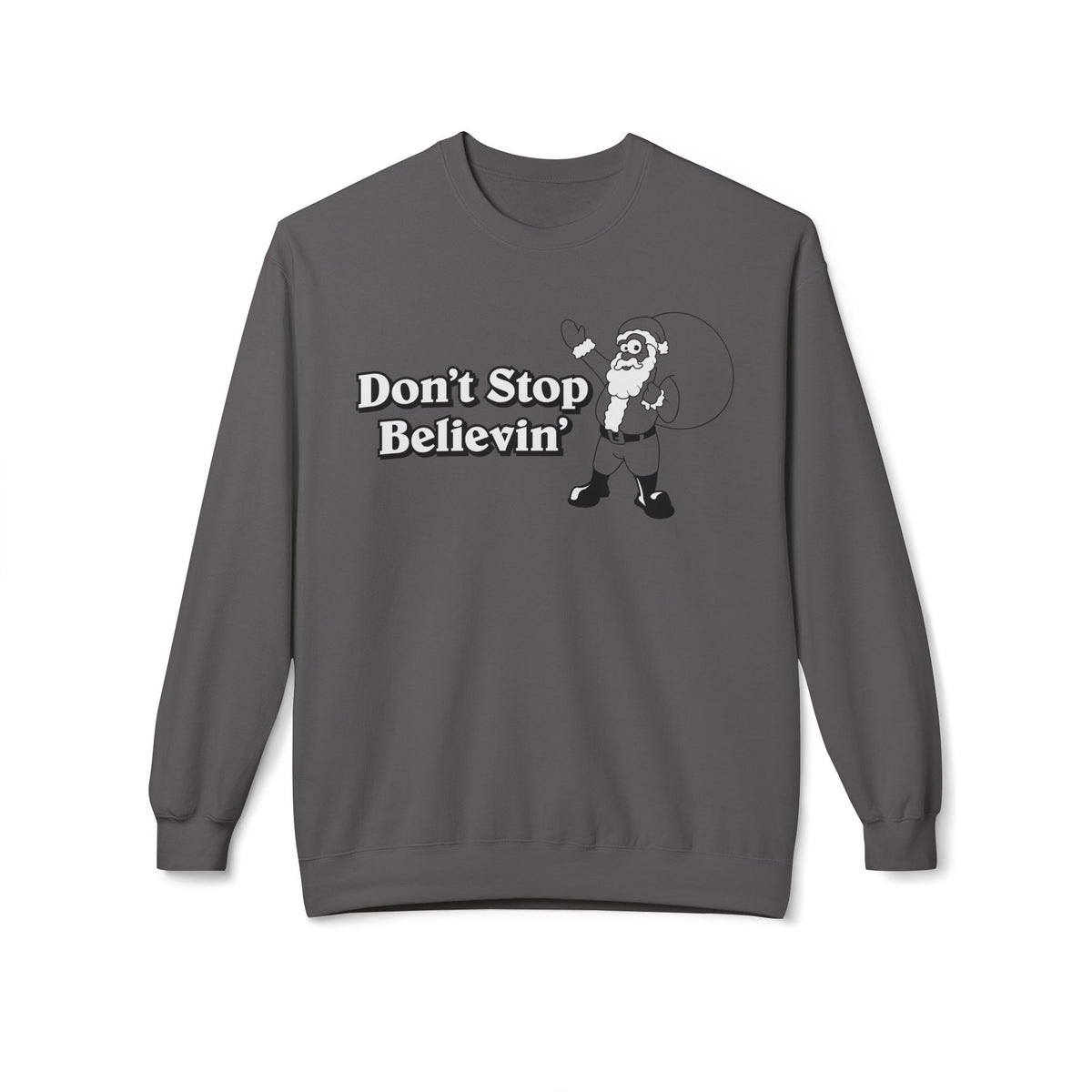 Christmas - 'Don't Stop Believin'' Santa Crewneck Sweatshirt