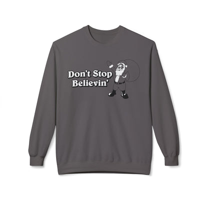 Christmas - 'Don't Stop Believin'' Santa Crewneck Sweatshirt