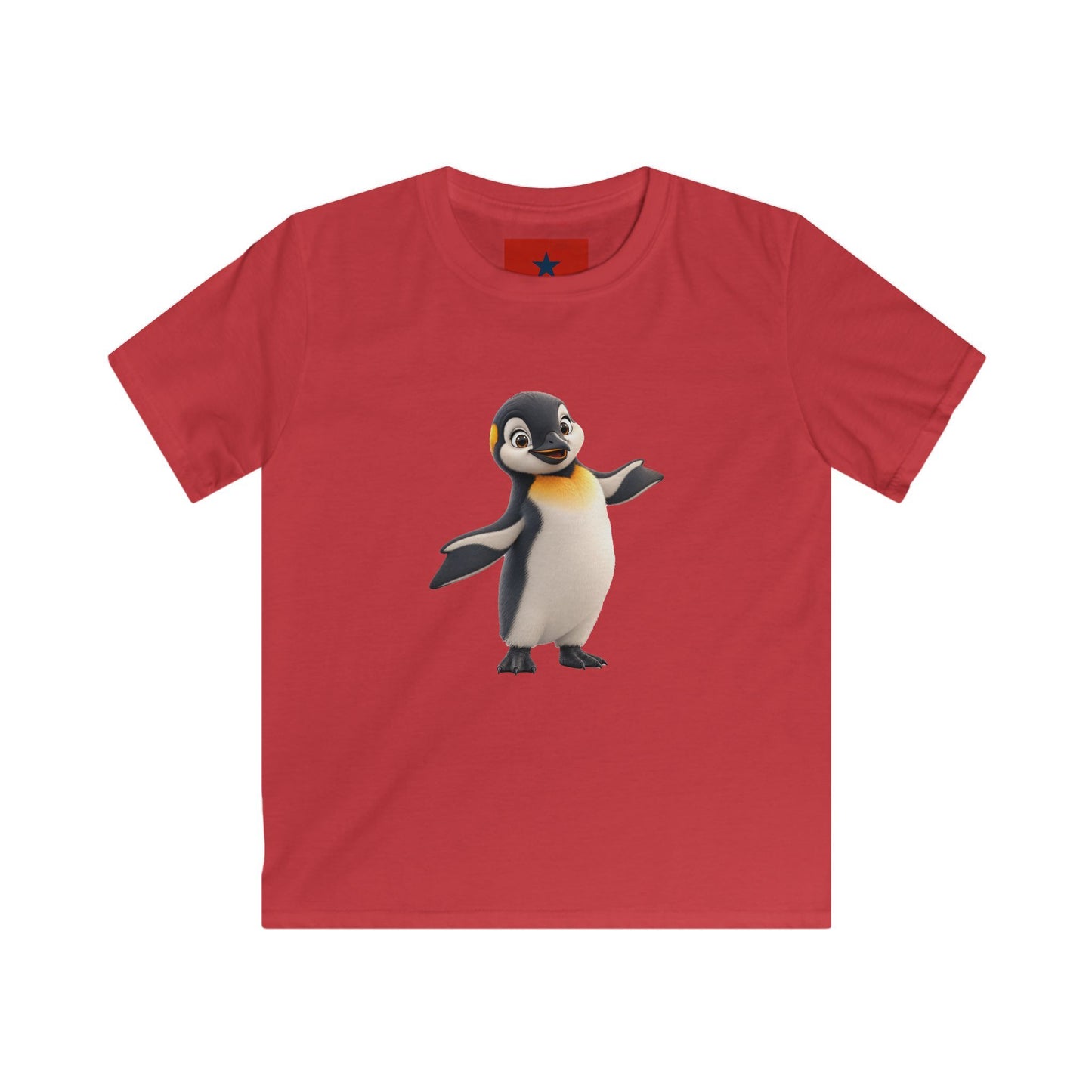 Kids Penguin Graphic Tee — Cute Dancing Penguin Shirt front and back design