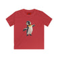 Kids Penguin Graphic Tee — Cute Dancing Penguin Shirt front and back design