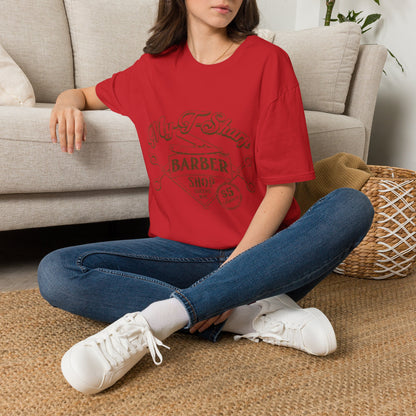 Barber Shop Graphic T‑Shirt — 'My T‑Shirt Barber Shop' Vintage Logo Tee
