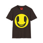 Smiley Face Headphones T-Shirt — Retro Music Lover Graphic Tee
